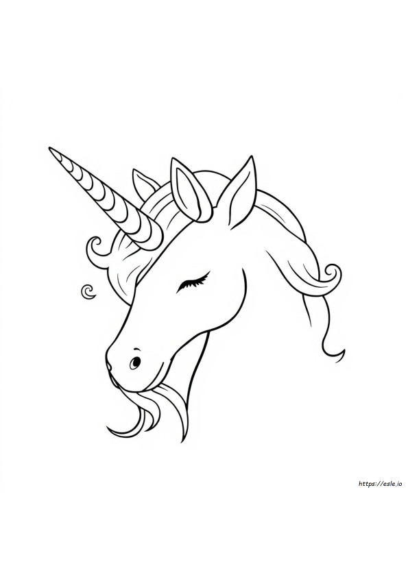 Printable Unicorn Head Coloring Pages