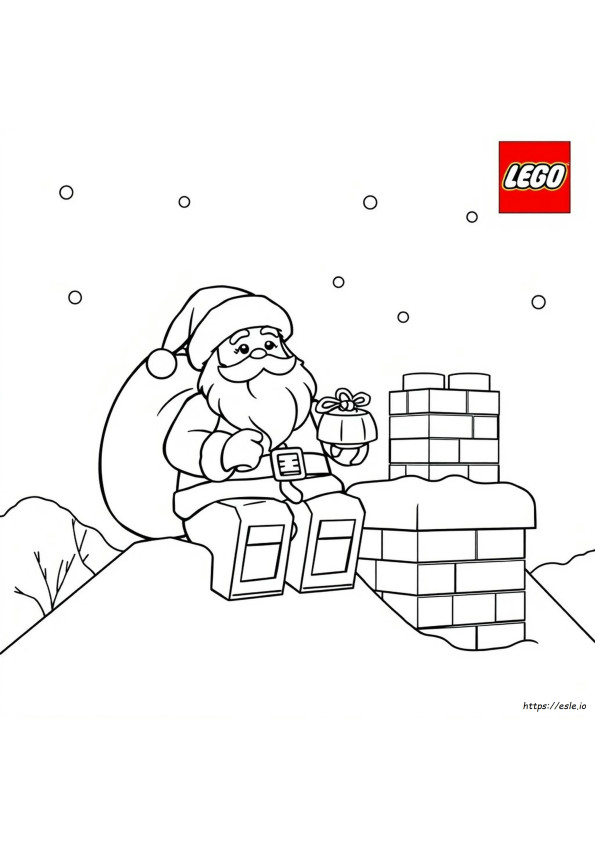 Lego Santa Claus Coloring Page