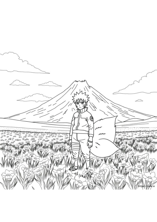 Naruto 9 Tailed Fox Kleurplaten
