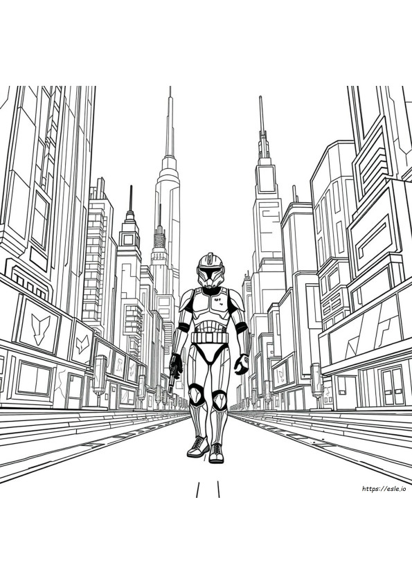Clone Coloring Pages