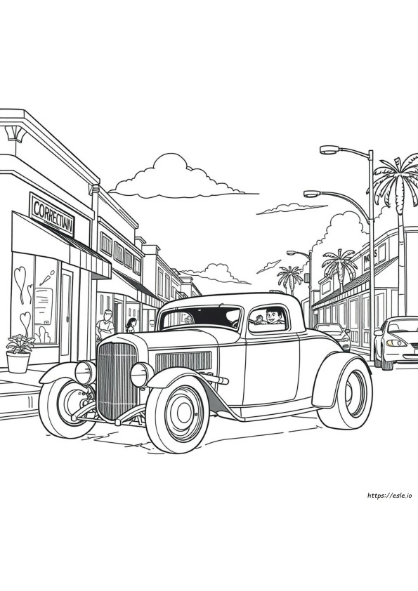 Hot Rod De Colorat