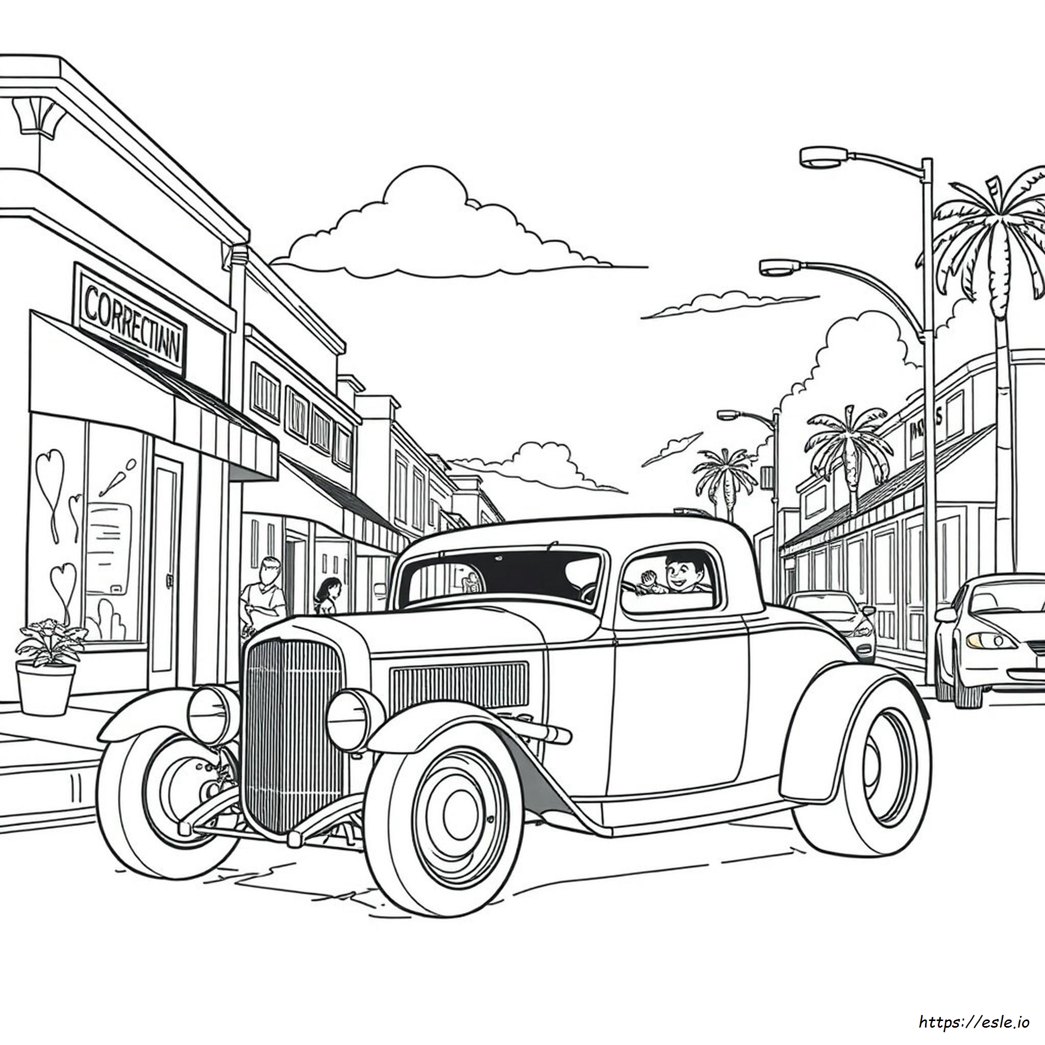 Hot Rod Colouring In