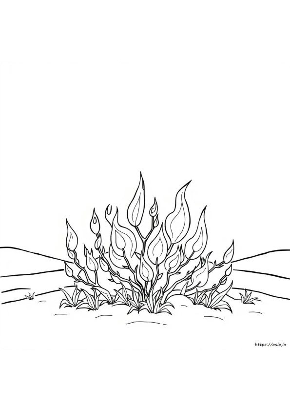 Burning Bush Coloring Sheet