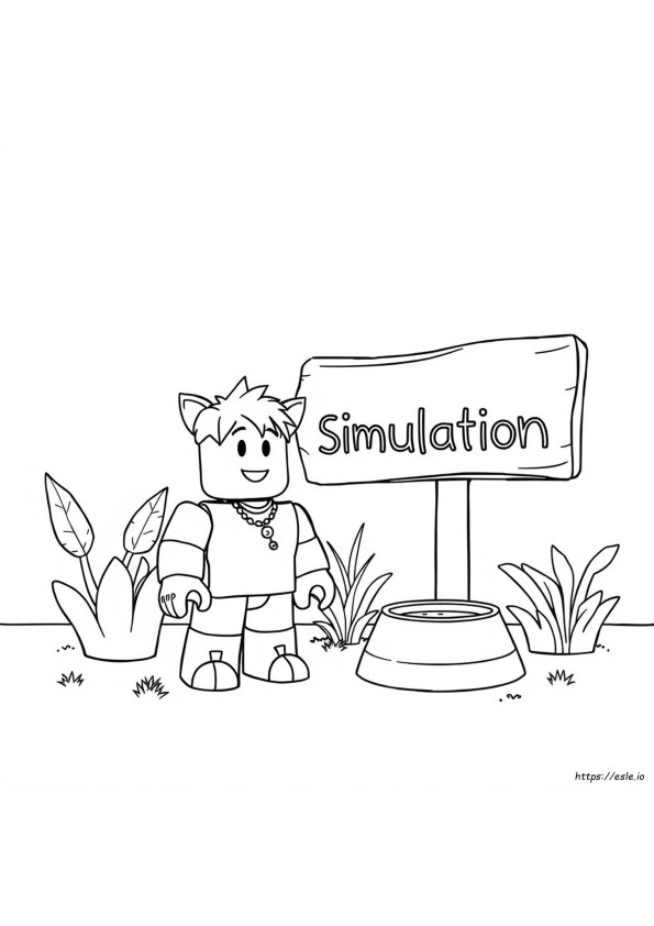 Pagina Da Colorare Simulatore Di Pet Simulator Roblox