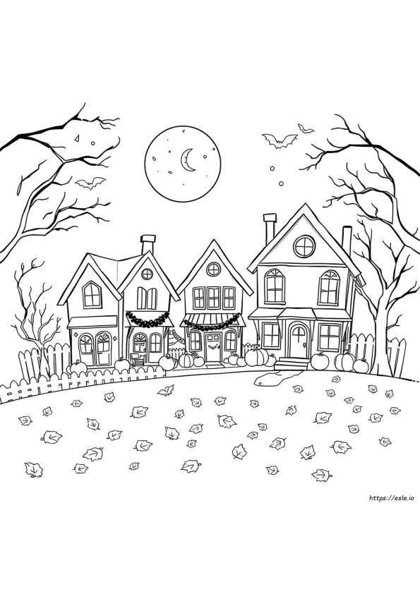 Blank Halloween Coloring Pages