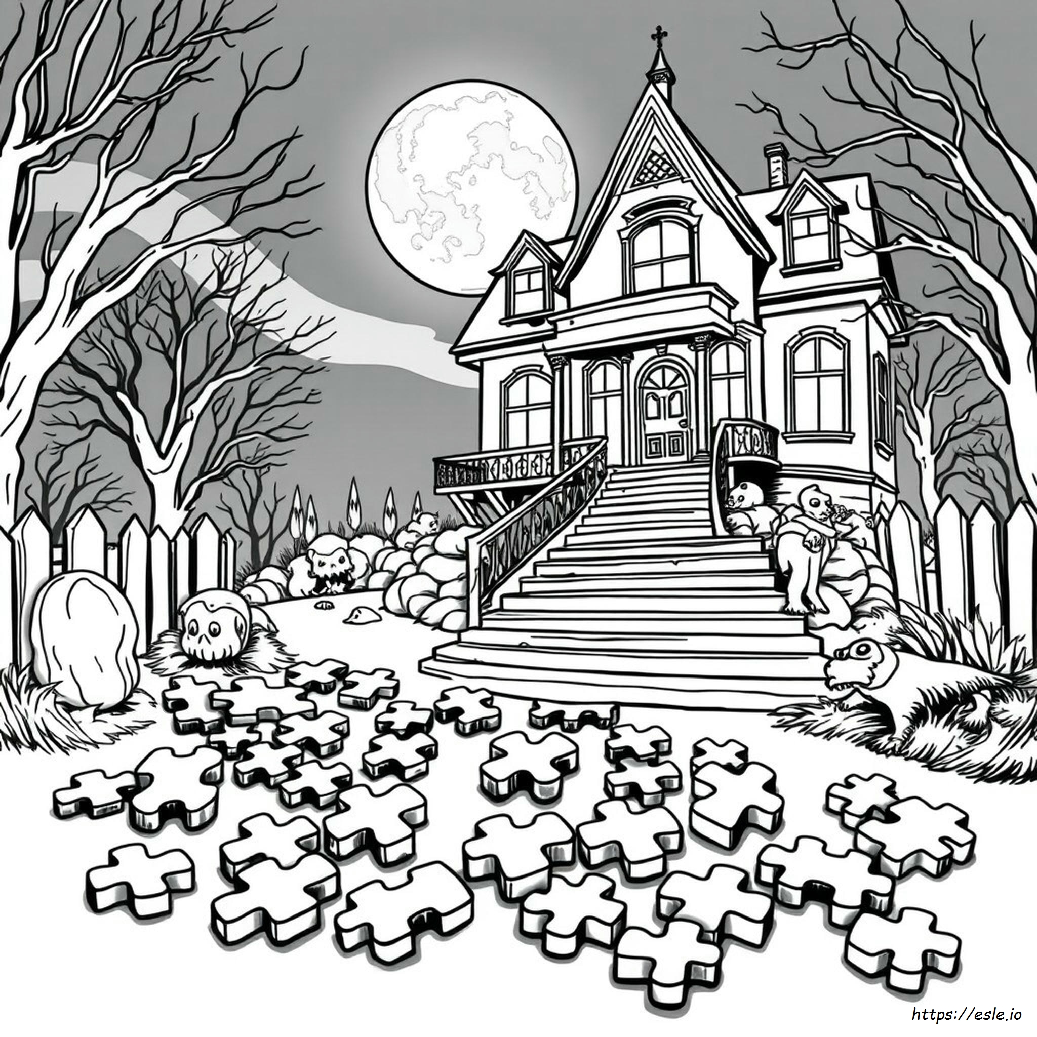 Horror Jigsaw Coloring Pages