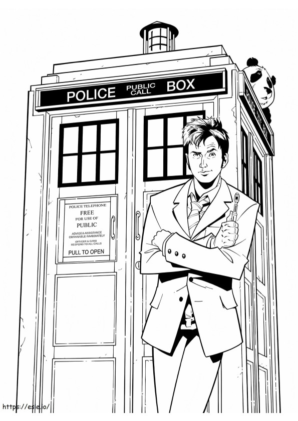Doctor Who para impressão gratuita para colorir