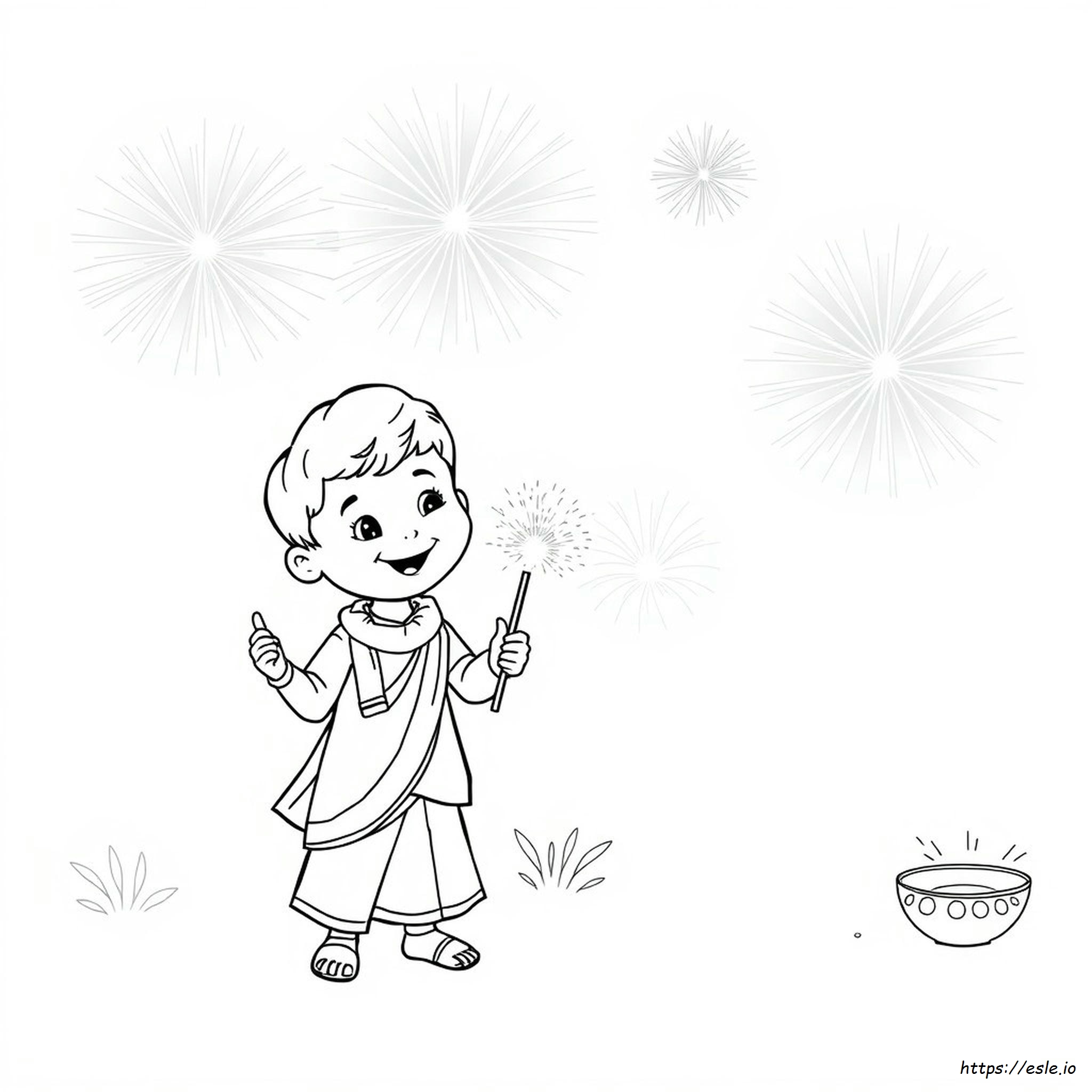 Kolorowanie Zarysu Krakersów Diwali