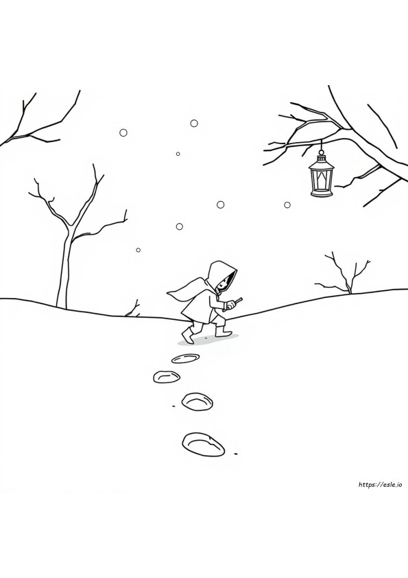 The Snow Thief Coloring Page