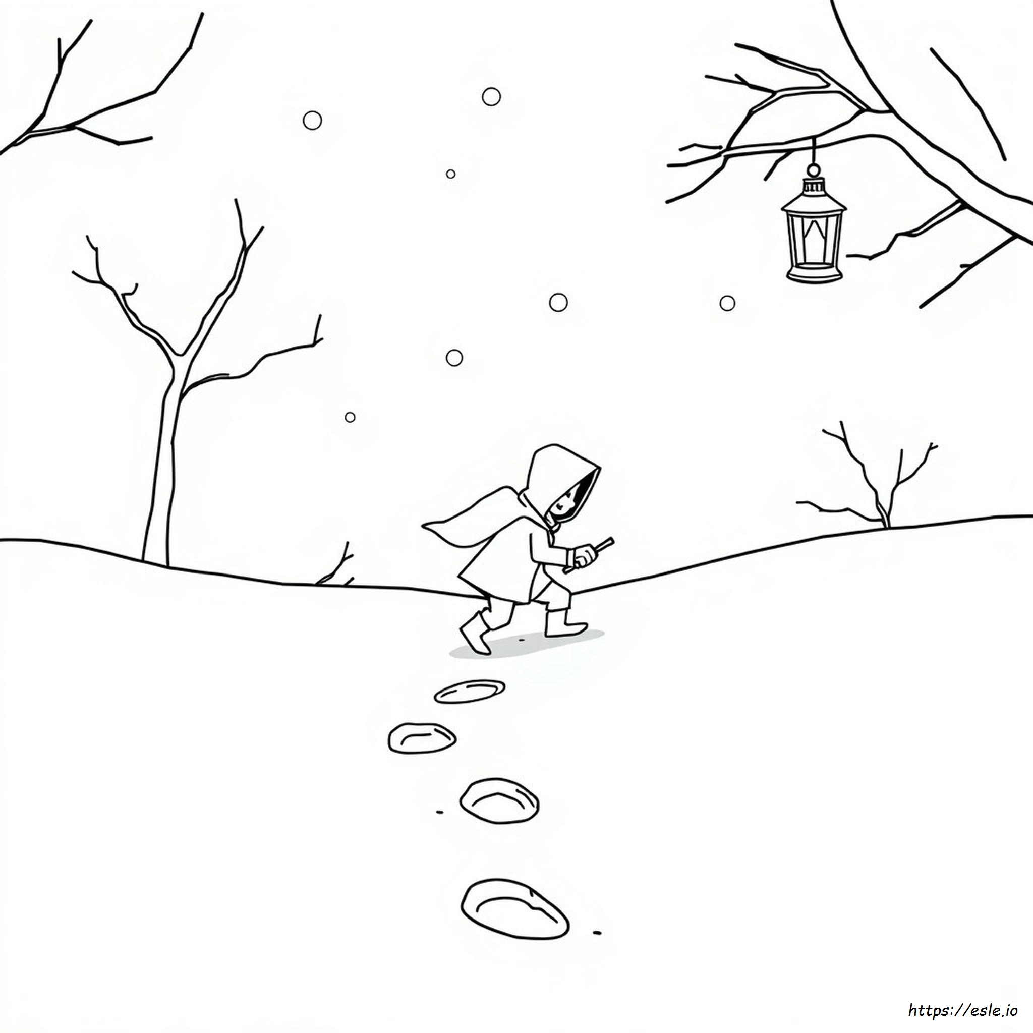 The Snow Thief Coloring Page