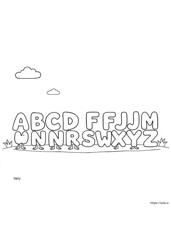 Abecedario Para Colorear: Letras Del Alfabeto