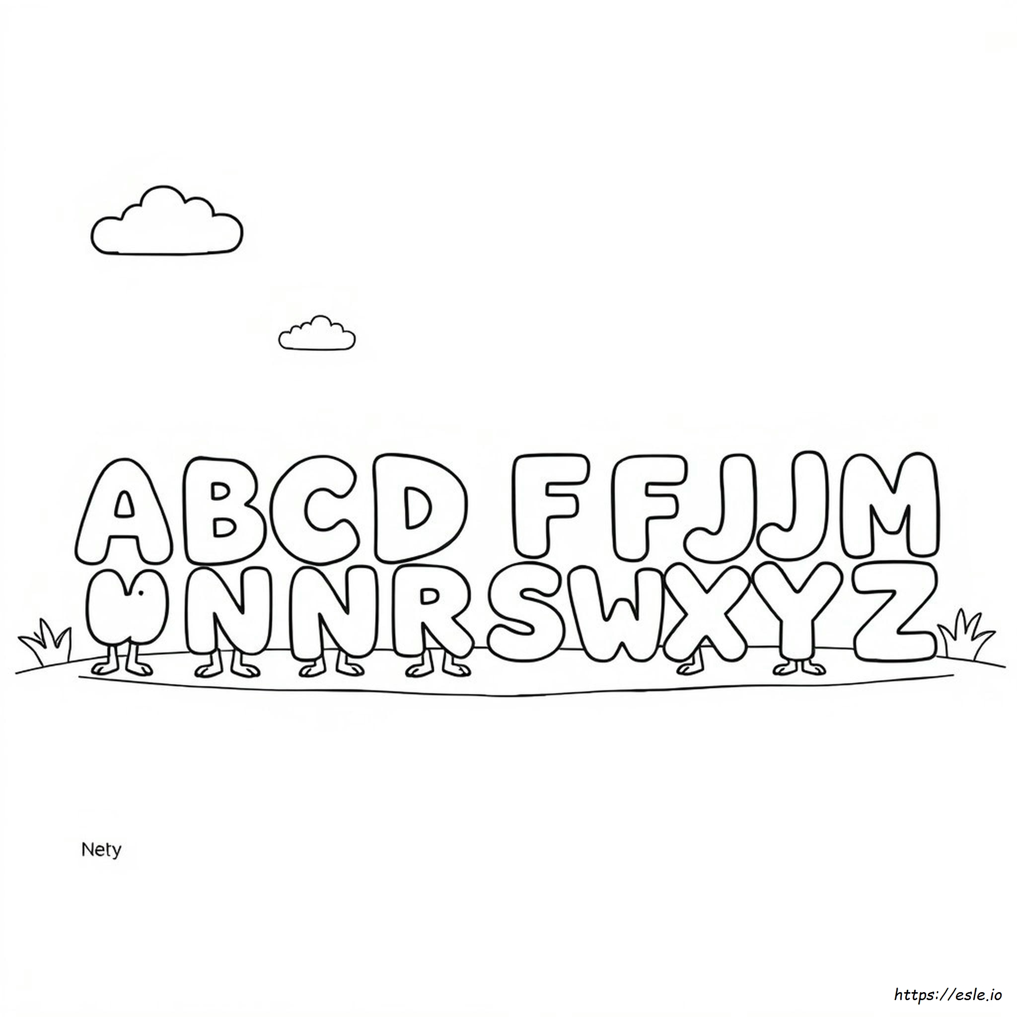 Abecedario Para Colorear: Letras Del Alfabeto