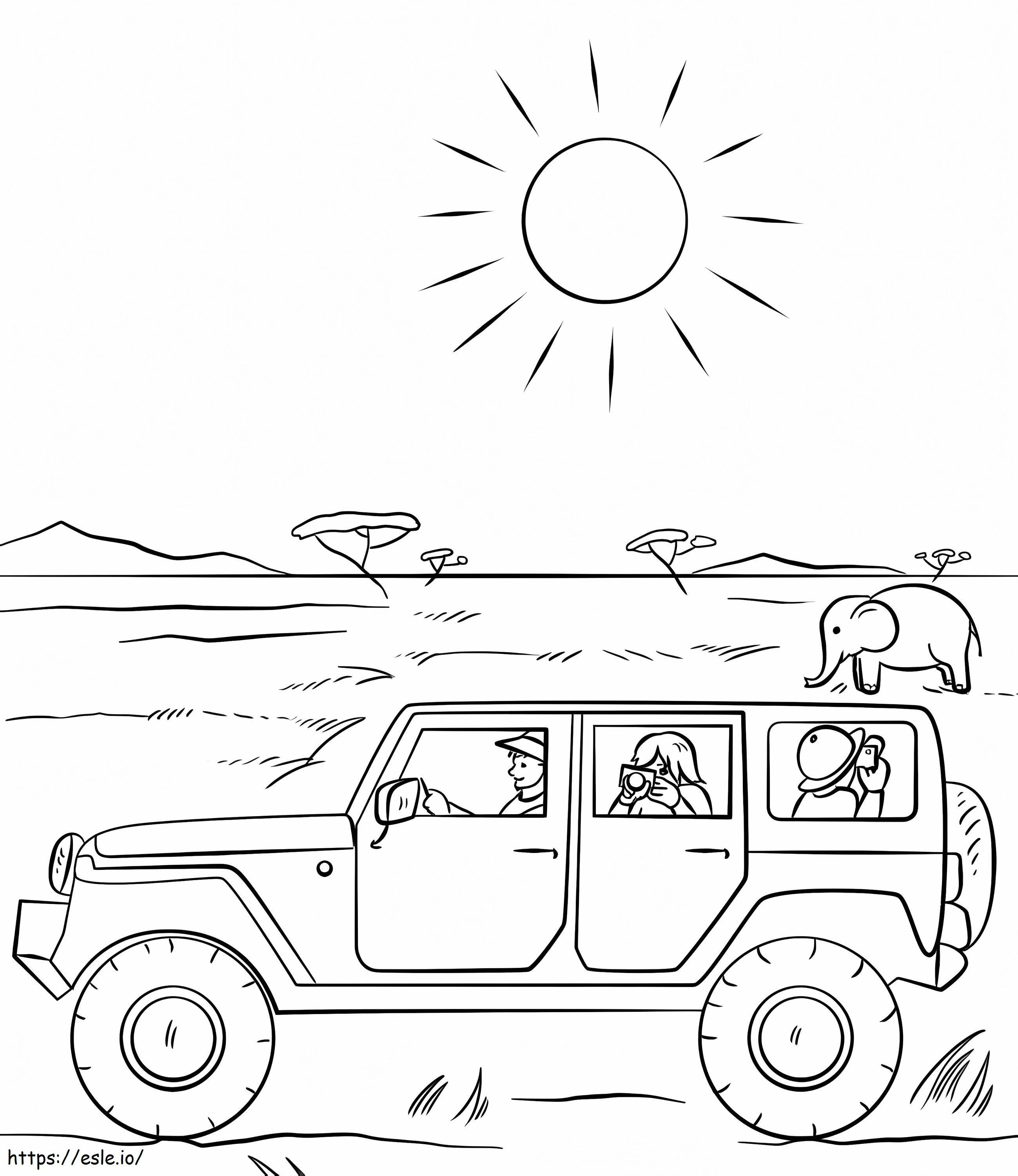 Safari Jeep kifestő