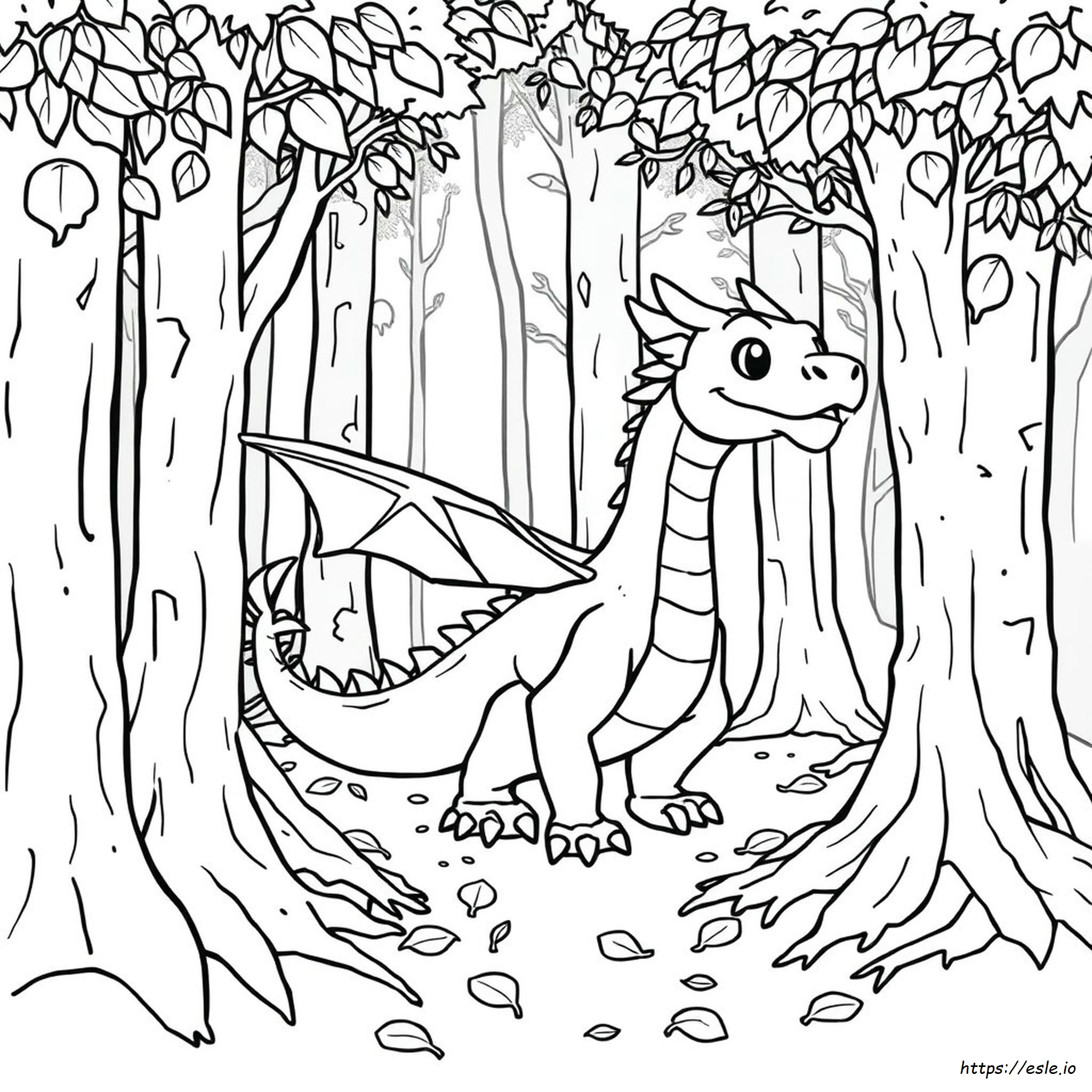 Dragón De Madera Para Colorear