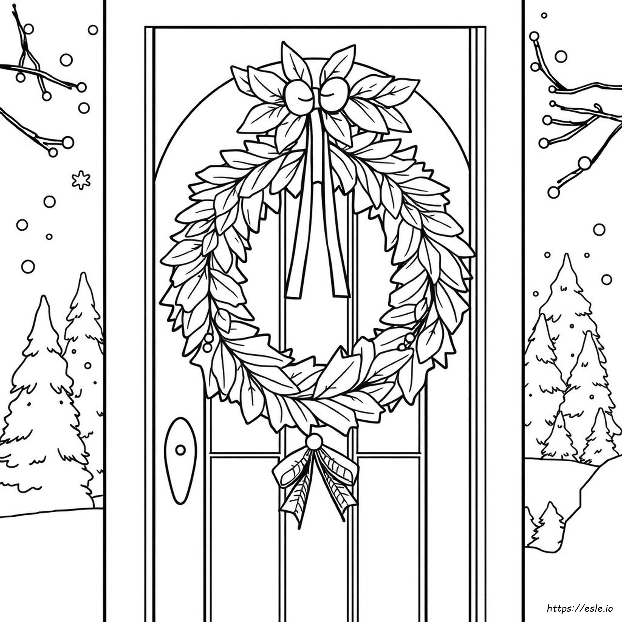 Wreath Colouring In
