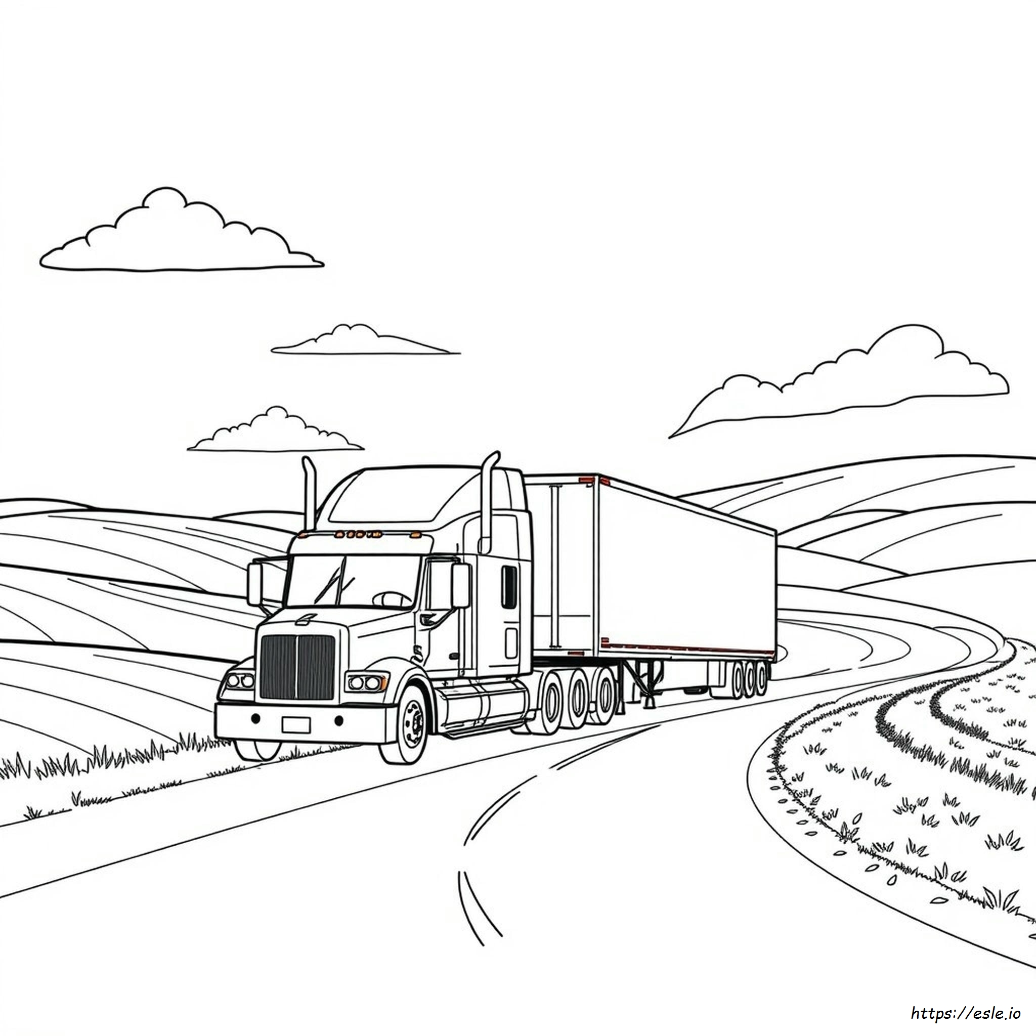 Diesel Truck Truck And Trailer Coloring Pages