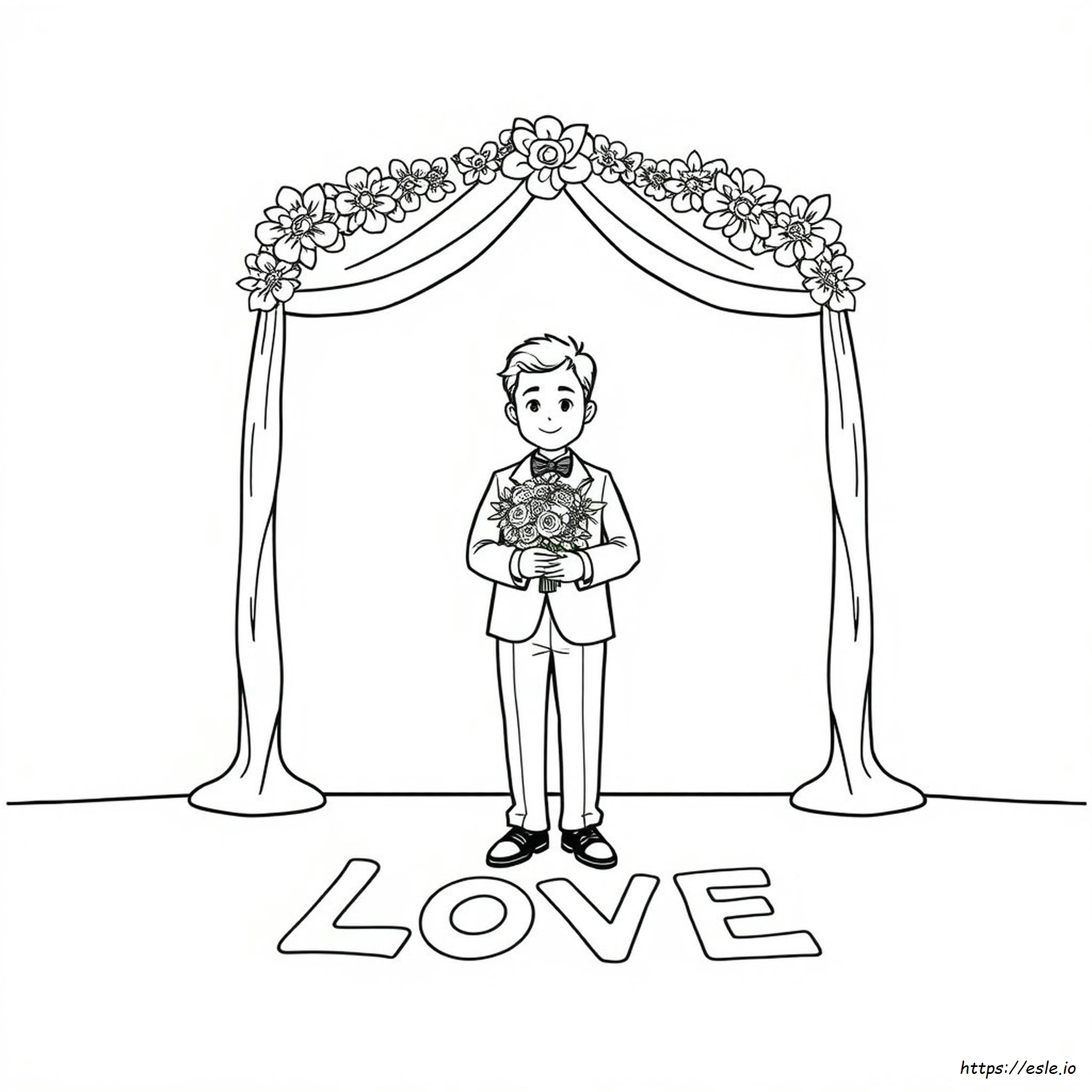 Groom Coloring Pages