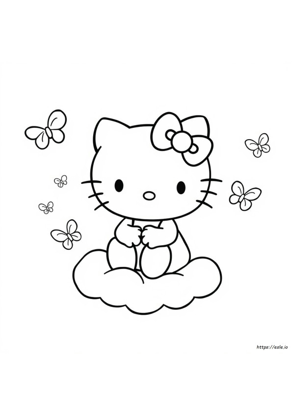 Hellow Kitty Coloring Pages