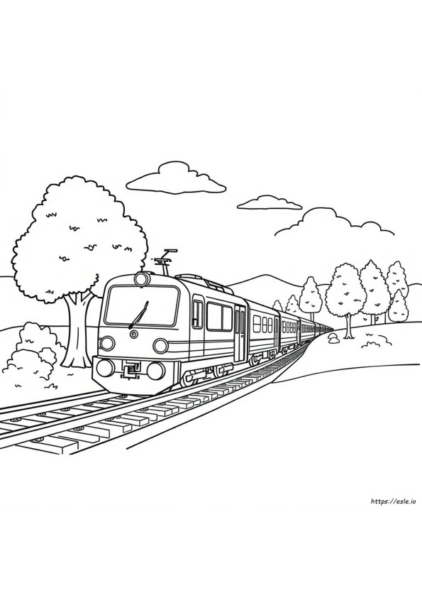 Online Train Coloring Pages