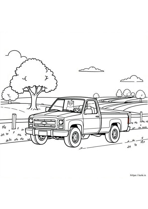 Pickup Truck Ausmalbild