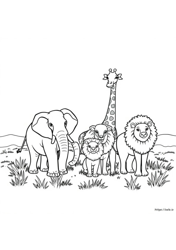 Wild Animals For Coloring