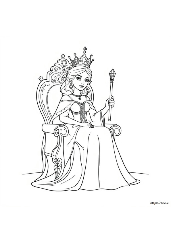 Dibujo Para Colorear De Reina