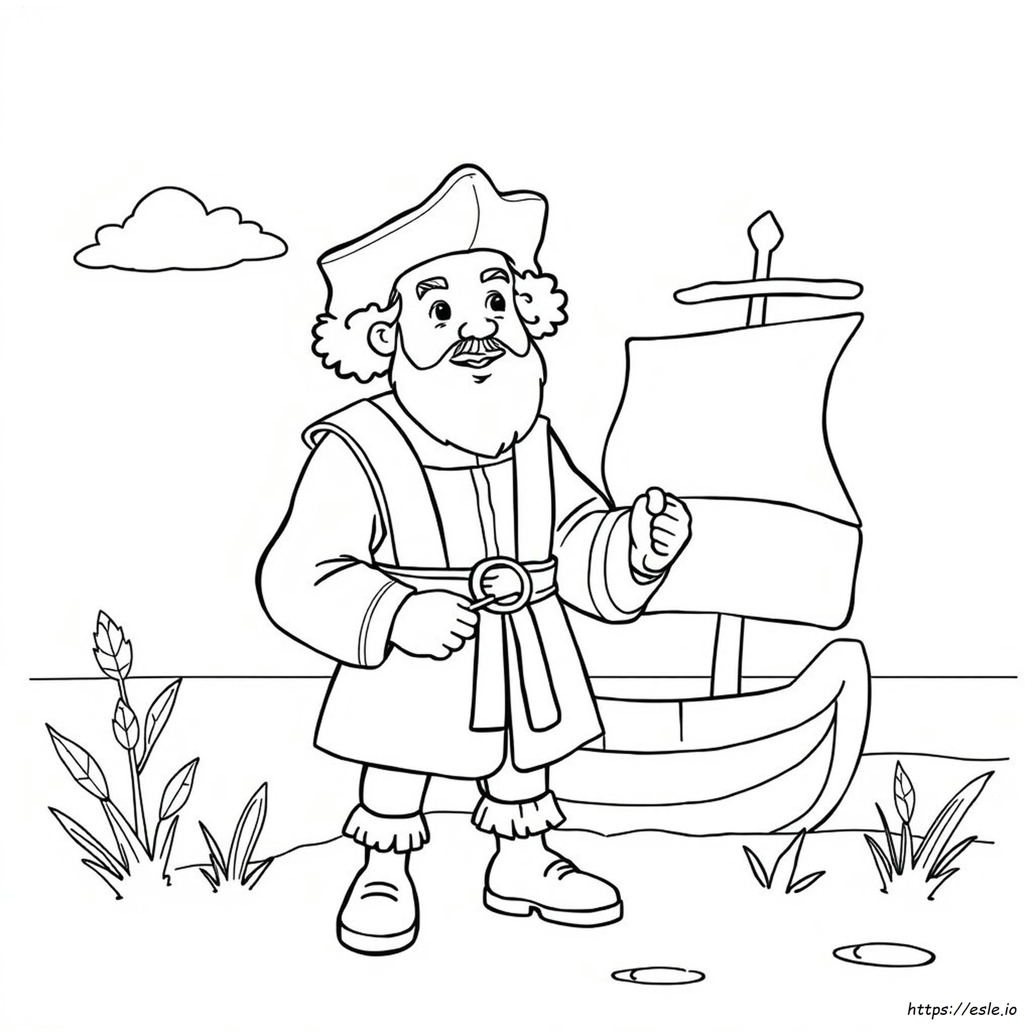 Christopher Columbus Coloring Page