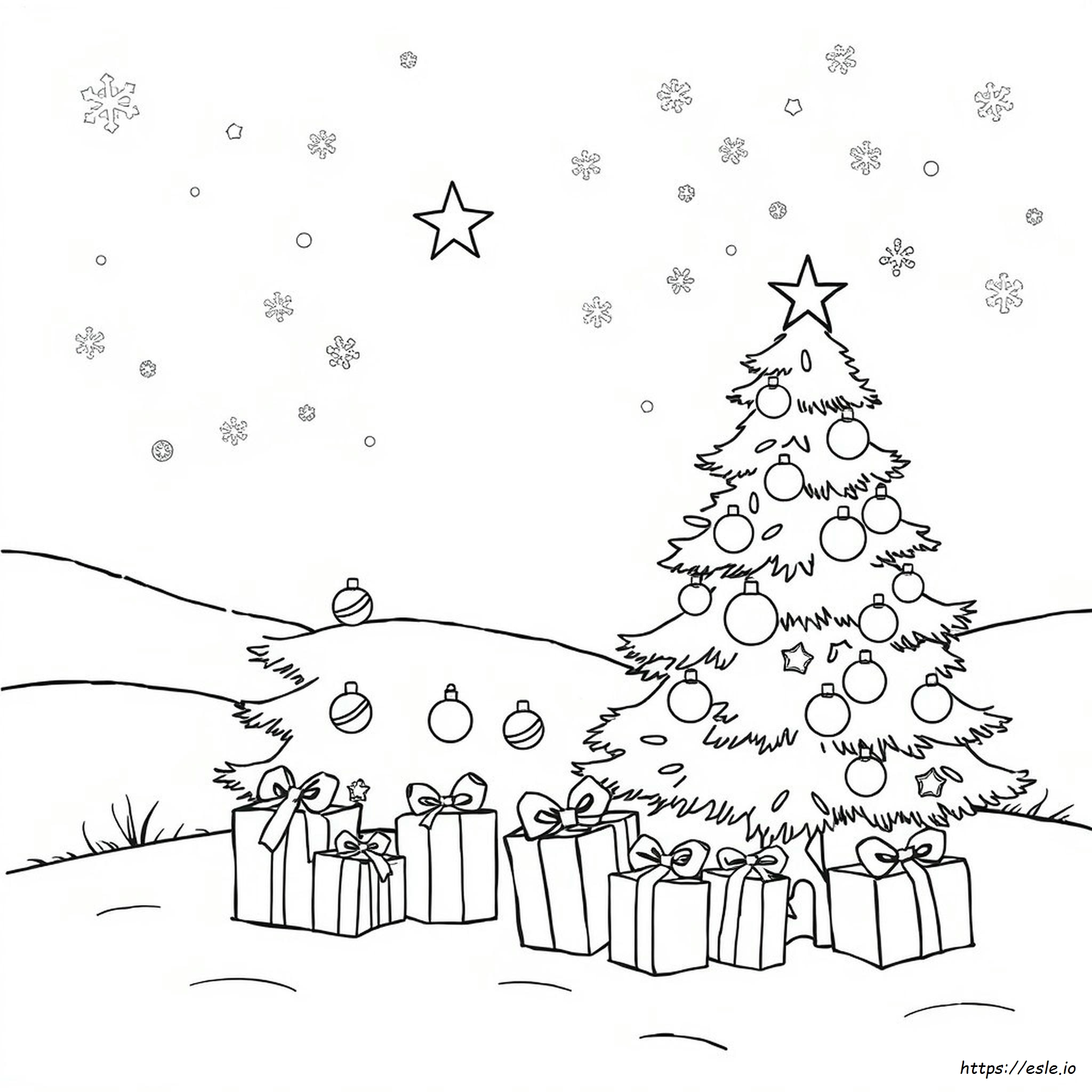 Free Black And White Christmas Coloring Pages