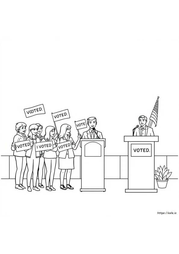 Eleições Para Colorir