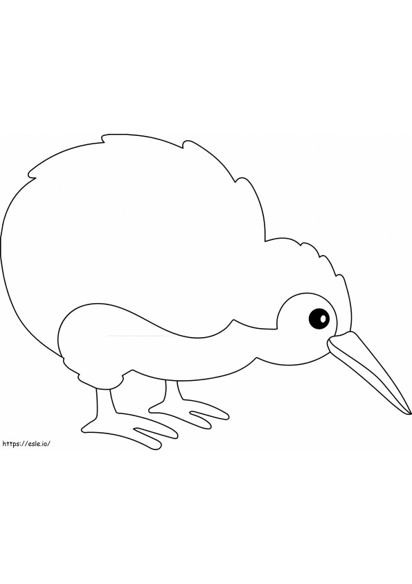 Täydellinen Kiwi Bird värityskuva