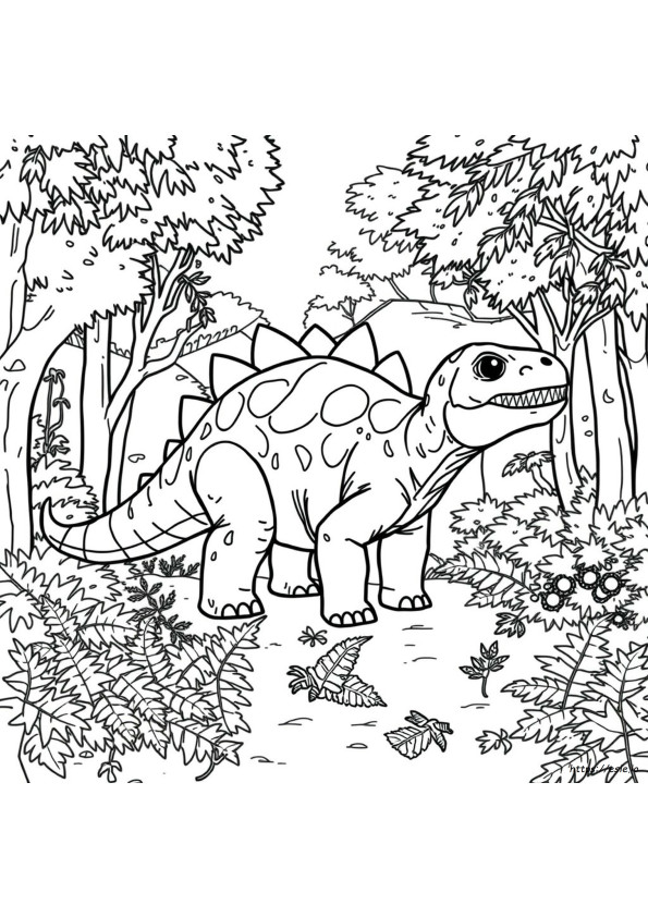 Ankylosaurus Coloring Page Free