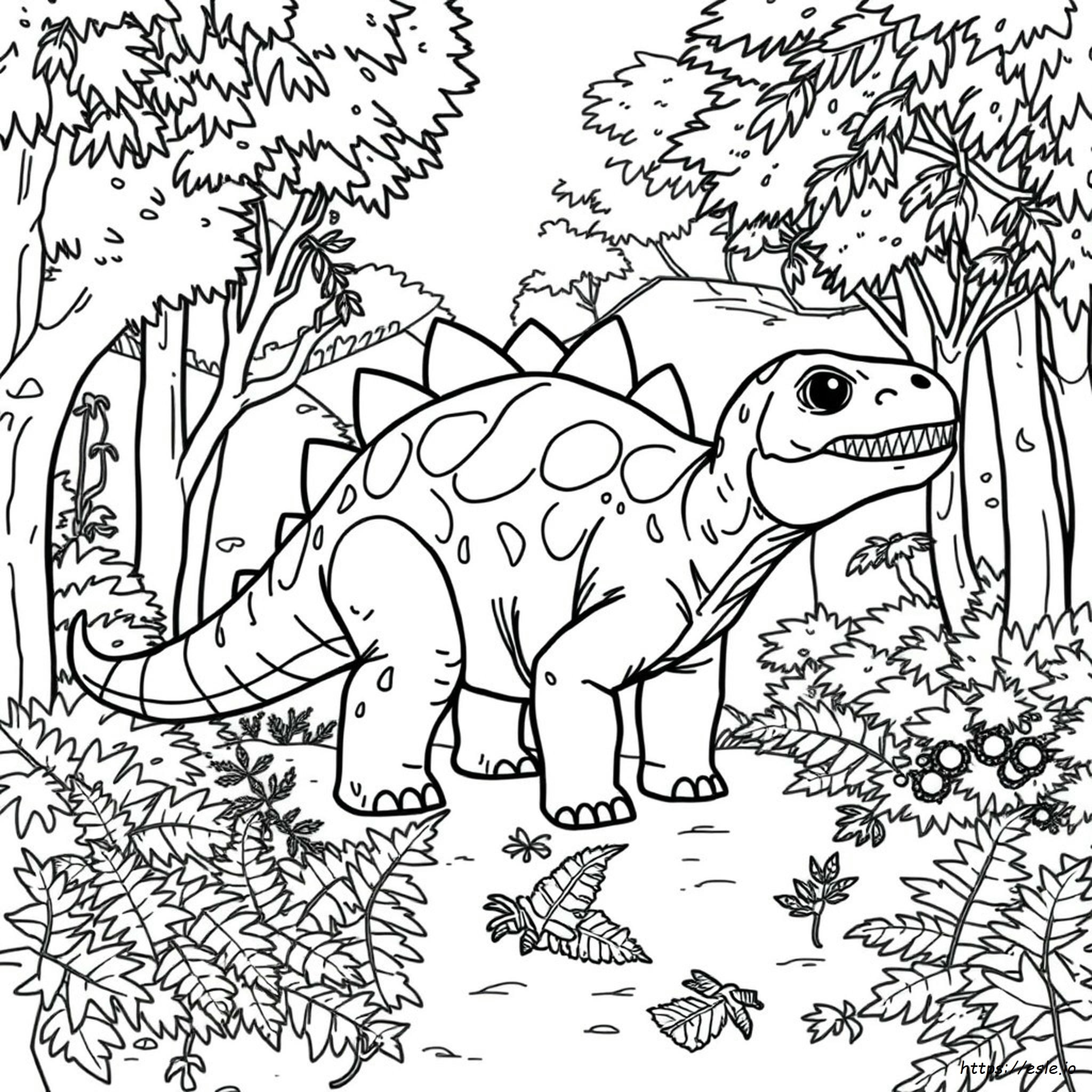 Ankylosaurus Coloring Page Free