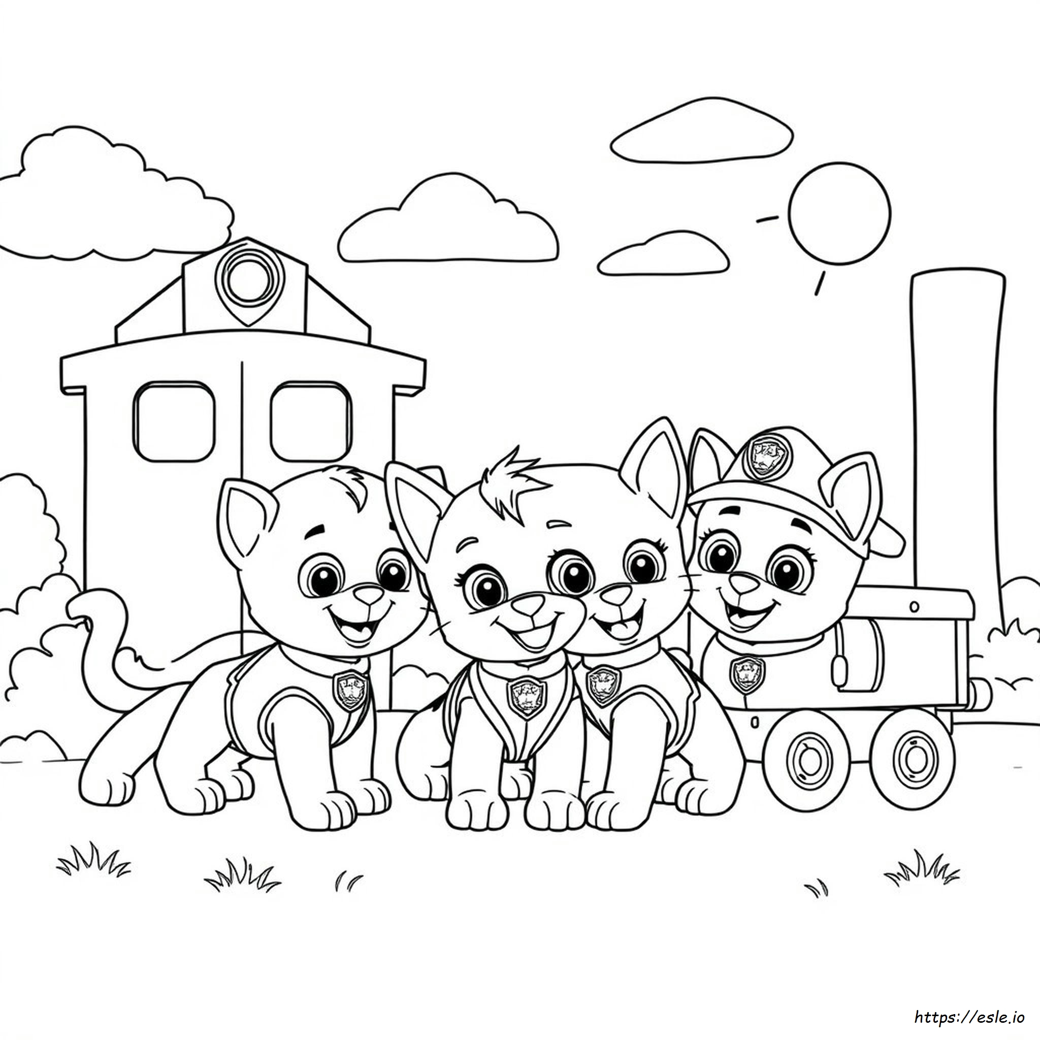 Patrulla Canina Gatitos Para Colorear