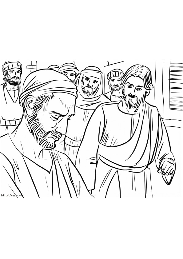 01 Jesus Heals A Man Born Blind coloring page