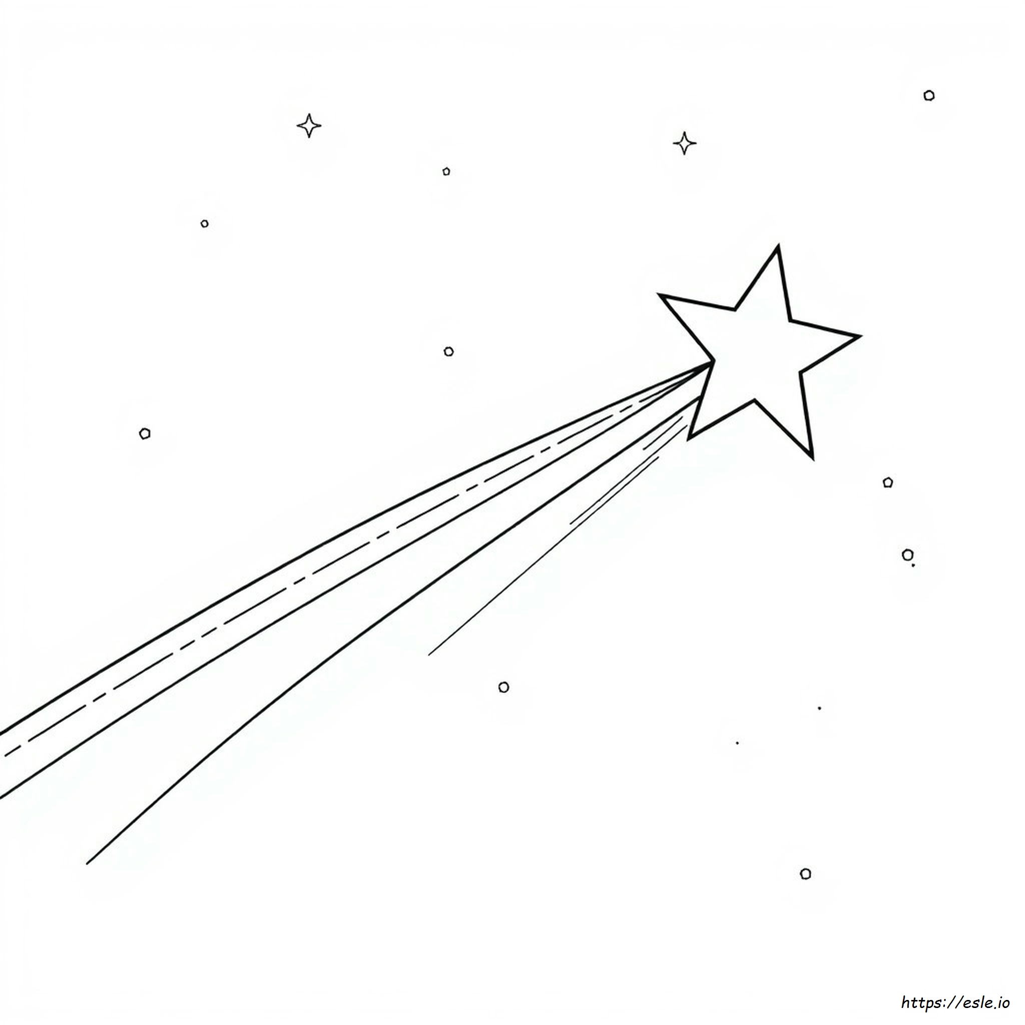 Shooting Star Coloring Page