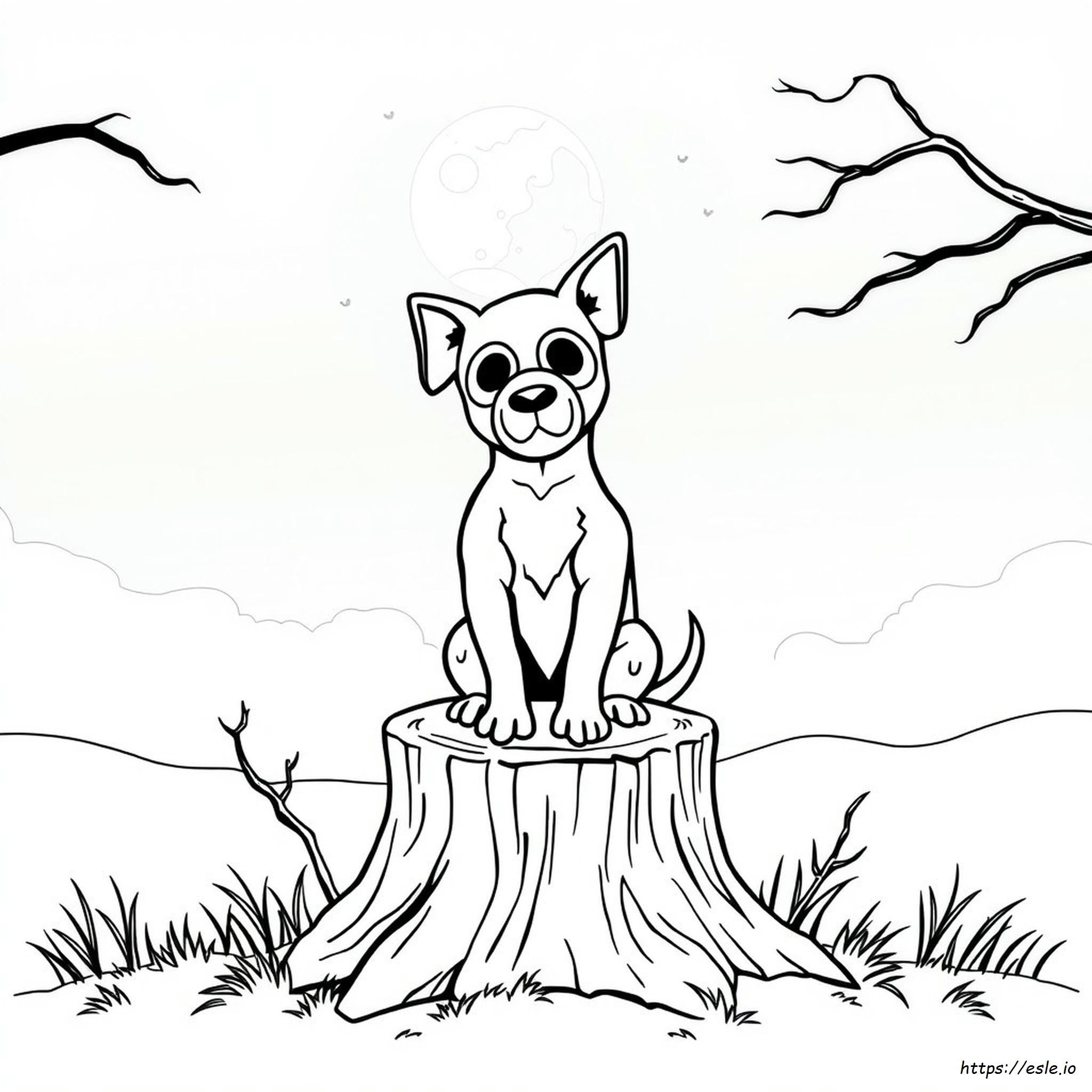 Dog Mask Coloring Page