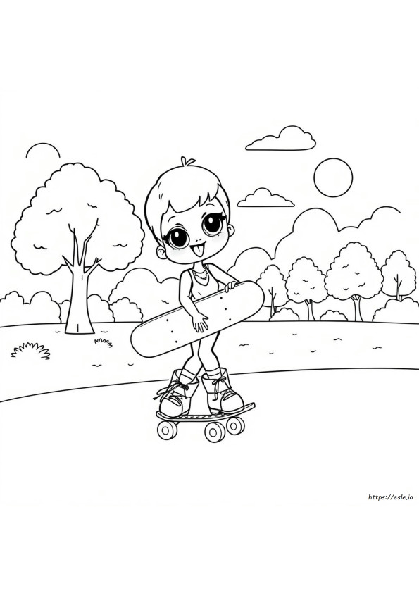 Lol Omg Roller Chick Coloring Pages