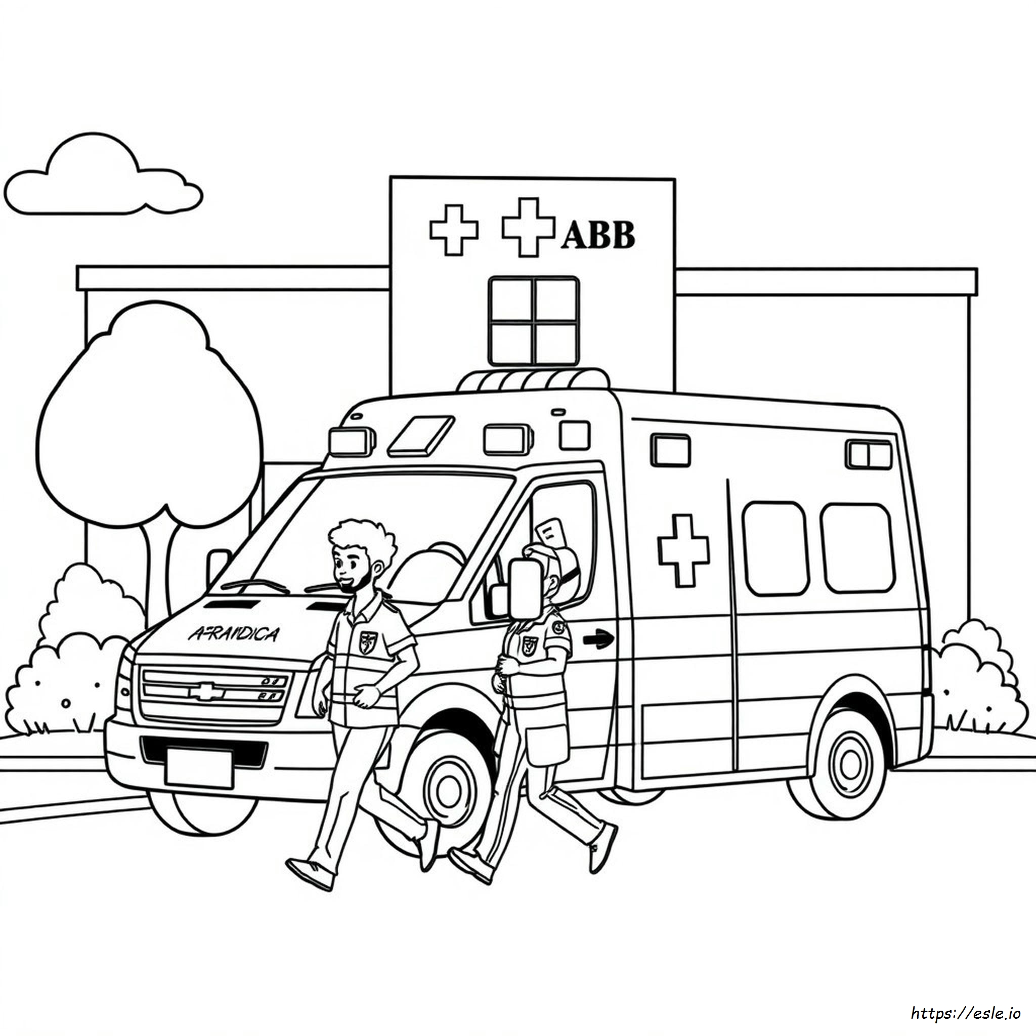 Paramedic Ambulance Coloring Pages
