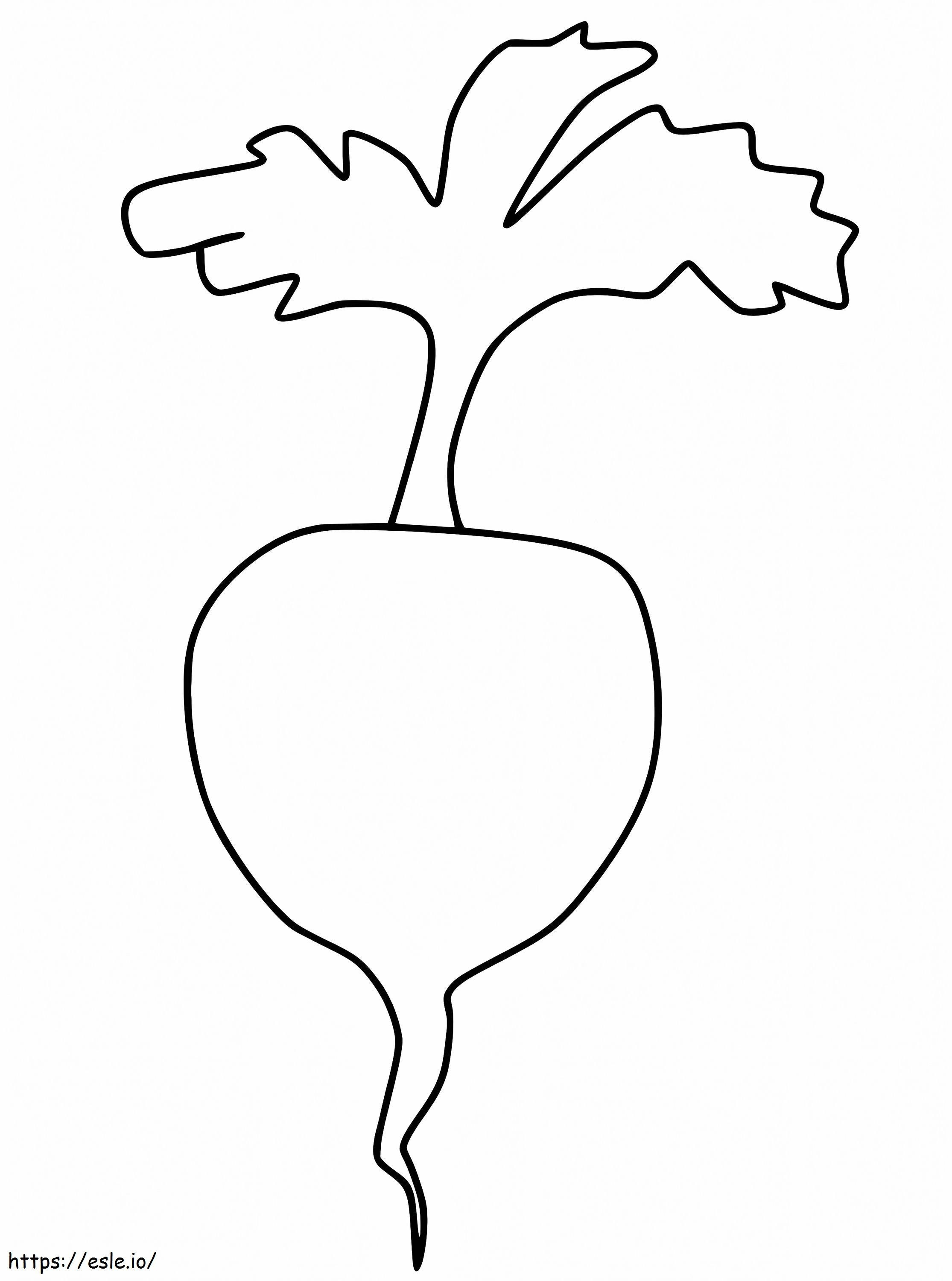 Simple Turnip coloring page