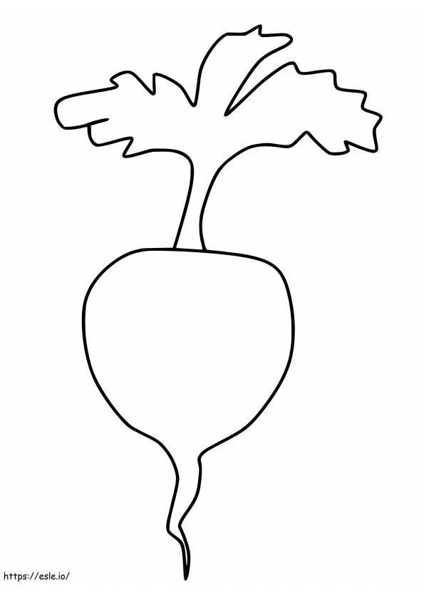 Simple Turnip coloring page