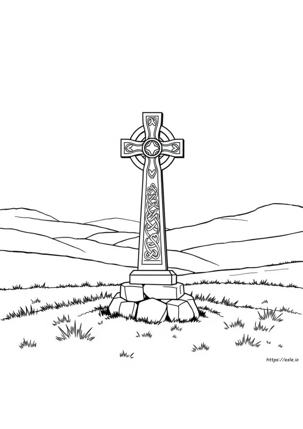 Celtic Cross Coloring Pages