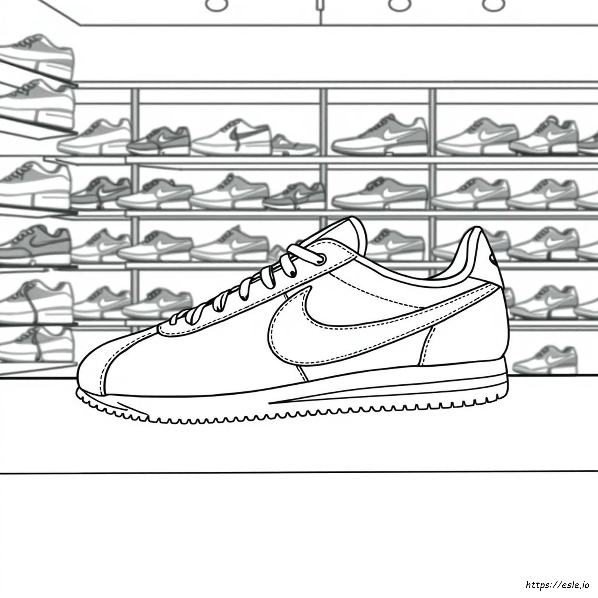 Nike Cortez Coloring Page