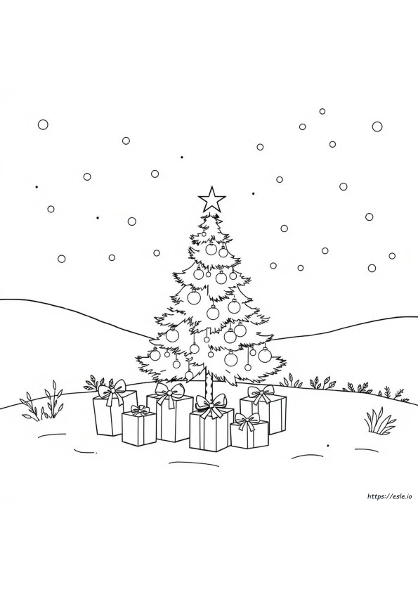 Kerst Kleurplaten Landschap