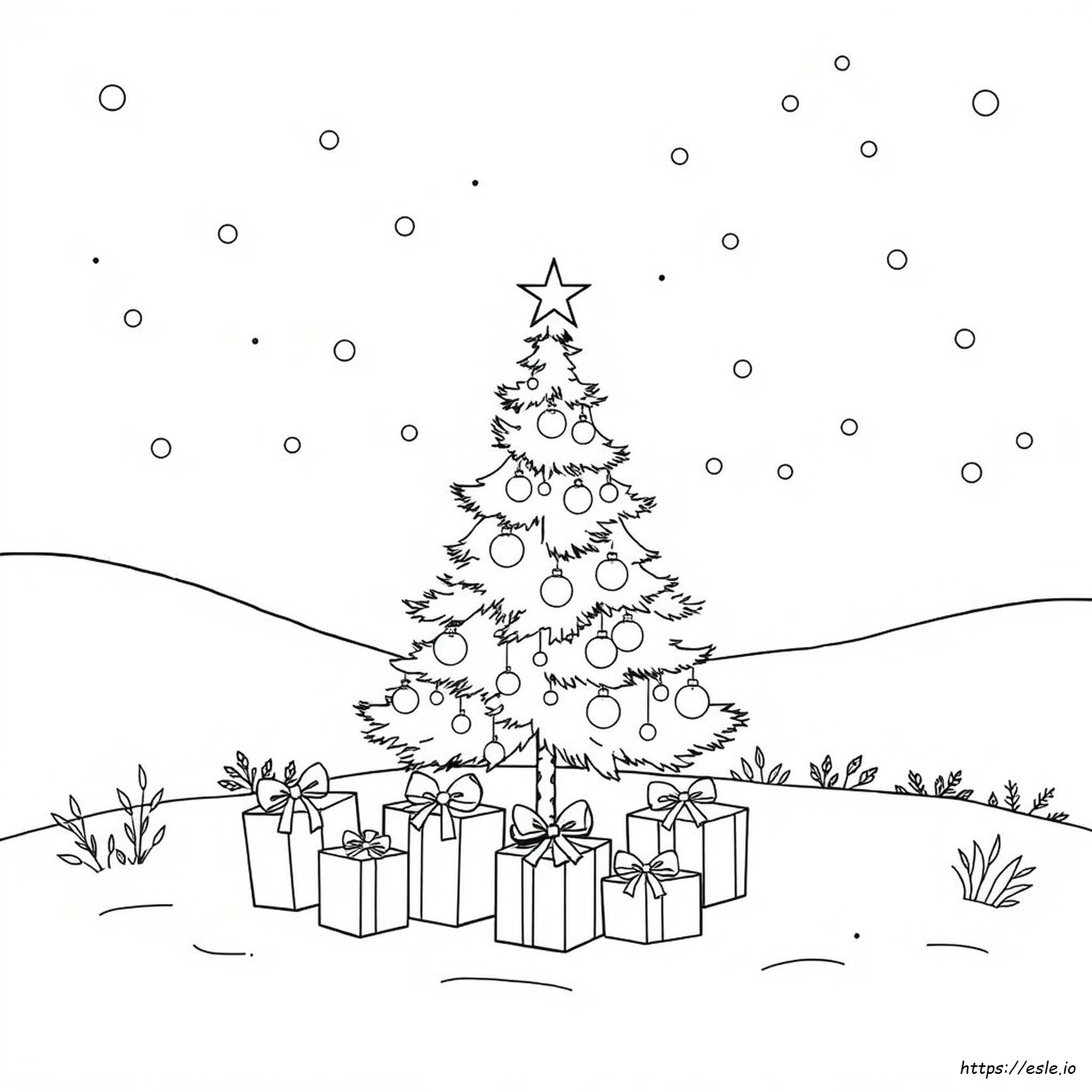 Christmas Colouring Pages Landscape