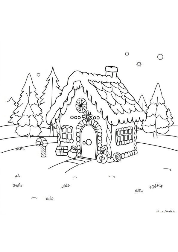 Lebkuchenhaus Ausmalbilder