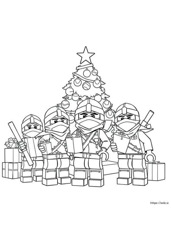 Christmas Ninjago Coloring Pages