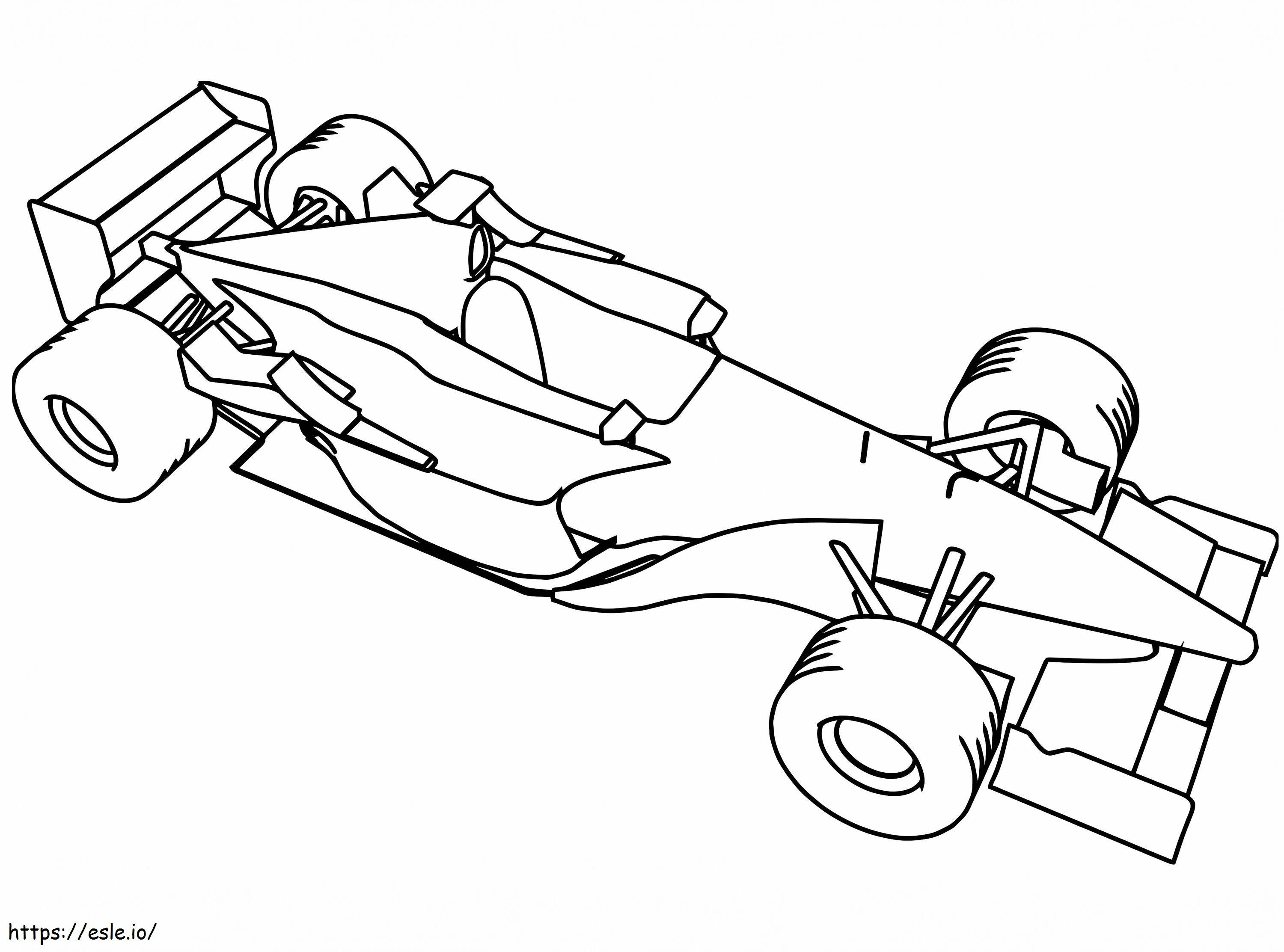 Formula 1 kilpa-auto värityskuva