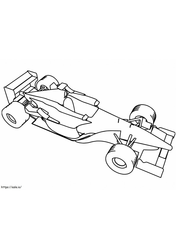Auto da corsa di Formula 1 da colorare