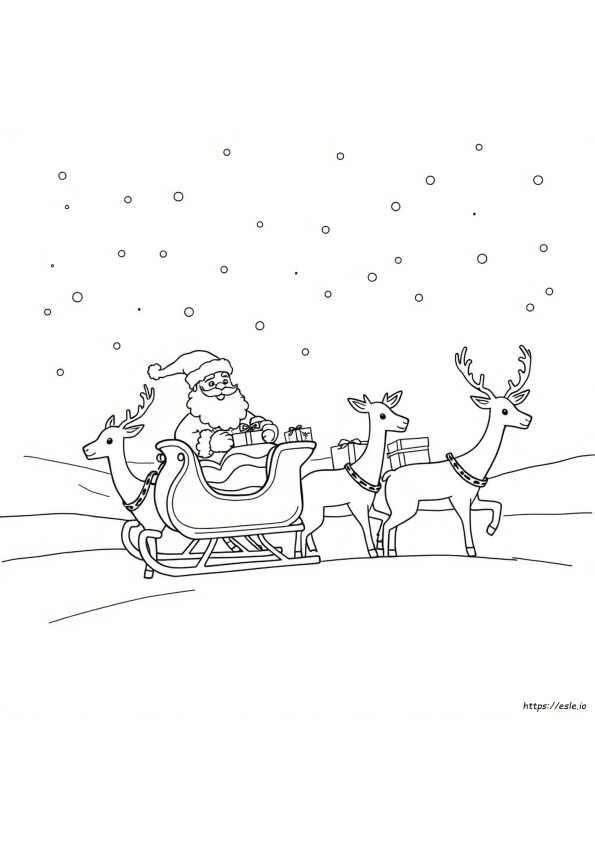 A Coloring Page Of Santa