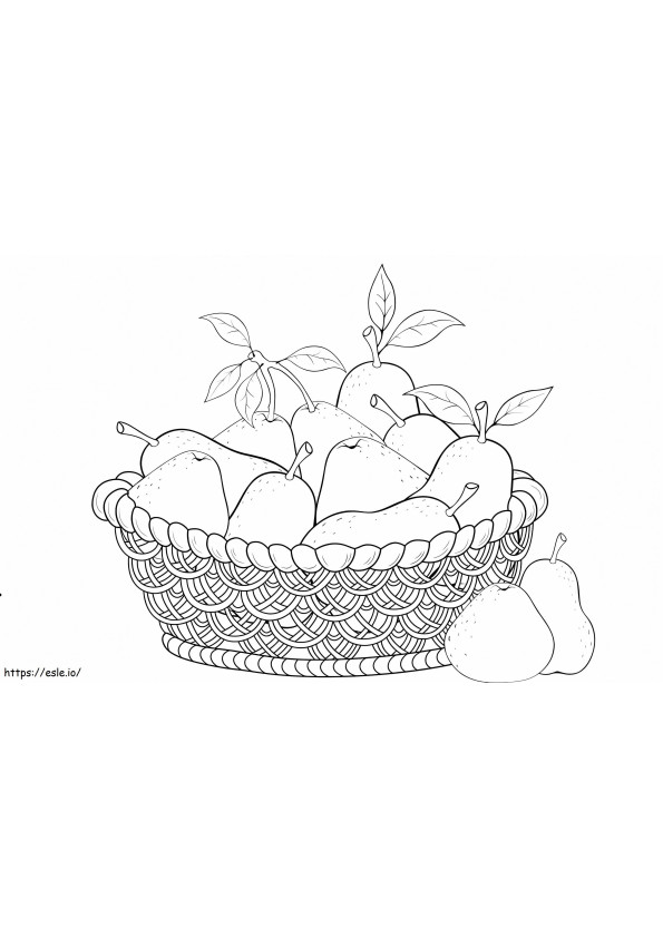 Box Of Pears coloring page